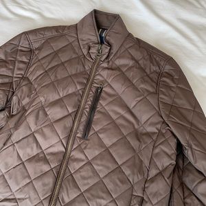 Cole haan brown quilted jacket men